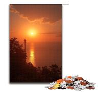 1000 Piece Puzzles The Rising Sun Jigsaw Puzzles for Adults Wooden Jigsaw Family Games 1000 PCS(75x50cm)