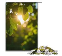 1000 Piece Puzzles The Sunlight Shines through The Branches And Leaves Casting Mottled Shadows. Jigsaw Puzzles for Adults Wooden Jigsaw Family Games 1000 PCS(38x26cm)
