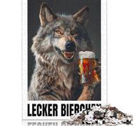 1000 Piece Puzzles Wolf Bier Geschenk Style Jigsaw Puzzles Game Toys for Adults Family Puzzles Gift Puzzles Adults Challenging 1000pcs (75x50cm)