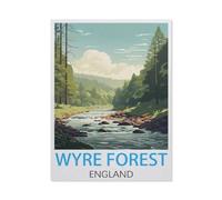 1000 Piece Puzzles，Wyre Forest England Vintage Travel Posters，for Children and Adults, Assembly Puzzle, Fun Game（38x26cm）-L41