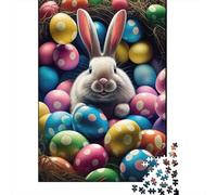 1000 Piece Rabbit Easter Bunny Animal 6 Jigsaw Puzzles for Adults Wood Puzzle Jigsaws for Adults 1000pcs (75x50cm)