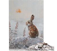 1000 Piece Rabbit in Winter Landscape Jigsaw Puzzles for Adults Puzzles for Adults Puzzles Unique Home Decor And Gifts 1000pcs (38x26cm)