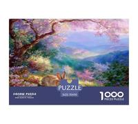 1000 Piece Rabbit Jigsaw Puzzle for Adults & Kids - Family Fun, Educational Games, Blooming Big Tree Jigsaws, Decoration Gifts 70x50cm/1000pcs