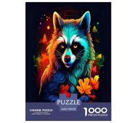 1000 Piece Raccoon Jigsaw Puzzles for Adults Gifts Fun Challenging Home Decoration Cute Animal Jigsaw Puzzle for Adults And Kids Age 12 And Up 70x50cm/1000pcs