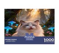 1000 Piece Ragdoll Cat Jigsaw Puzzle for Adults Kids - Challenging Brain Teaser, Mysterious Forest Puzzle, Decoration Birthday Gifts 38x26cm/1000pcs
