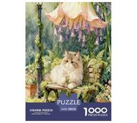 1000 Piece Ragdoll Cat Jigsaw Puzzle for Adults Kids - Challenging & Brainteasing, Giant Flowers Jigsaws, Home Decoration Birthday Gifts 38x26cm/1000pcs