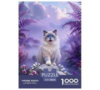 1000 Piece Ragdoll Cat Jigsaw Puzzle for Adults Kids - Family Game Night & Educational Fun, Ferns Jigsaws, Home Decoration Birthday Gifts 38x26cm/1000pcs