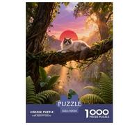 1000 Piece Ragdoll Cat Jigsaw Puzzles for Adults - Challenging Game, Misty Jungle Puzzle, Home Decoration Unique Gift 70x50cm/1000pcs