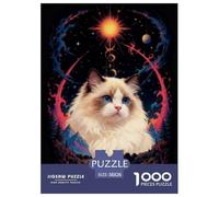 1000 Piece Ragdoll Cat Jigsaw Puzzles for Adults - Challenging Game, Starry Sky Jigsaws, Home Decoration Birthday Gifts 38x26cm/1000pcs