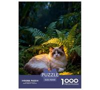 1000 Piece Ragdoll Cat Jigsaw Puzzles for Adults - Family Fun, Educational Toys, Ferns Puzzle, Decoration Gifts 70x50cm/1000pcs