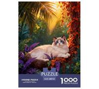 1000 Piece Ragdoll Cat Jigsaw Puzzles for Adults - Family Fun, Family Game, Jungle Puzzle, Decoration Birthday Gifts 52x38cm/1000pcs