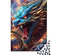 1000 Piece Raging Dragon Jigsaw Puzzles for Adults Wooden Puzzles for Teenagers Gifts Unique Home Decor And Gifts 1000pcs (75x50cm)