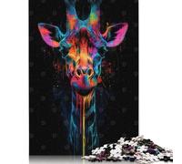 1000 Piece Rainbow Giraffe Jigsaw Square Puzzle for Adults & Paper Puzzles Educational Game Challenge Toy 38x26cm/1000pcs