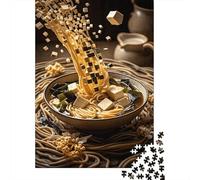 1000 Piece Ramen Jigsaw Puzzles for Adults Challenge Toy Educational Games Home Decoration Tofu Ramen Puzzle Birthday Gifts 1000pcs (75x50cm)