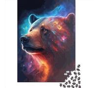 1000 Piece Rectangular Jigsaw Puzzles for Adults Bear Galaxy Creative Jigsaw Challenge Toy Puzzles for Adults 1000pcs (38x26cm)