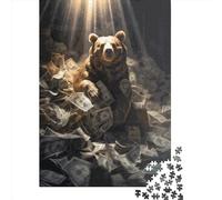 1000 Piece Rectangular Jigsaw Puzzles for Adults Brown Bear Creative Jigsaw Challenge Toy Puzzles for Adults 1000pcs (75x50cm)