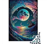 1000 Piece Rectangular Jigsaw Puzzles for Adults Colorful Waves4 Creative Jigsaw Challenge Toy Puzzles for Adults 1000pcs (75x50cm)