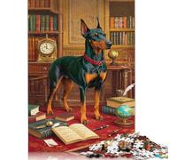 1000 Piece Rectangular Jigsaw Puzzles for Adults Doberman Pinscher Creative Jigsaw Challenge Toy Puzzles for Adults 1000pcs (38x26cm)