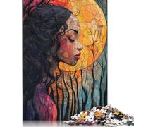 1000 Piece Rectangular Jigsaw Puzzles for Adults Dreaming Woman Creative Jigsaw Challenge Toy Puzzles 1000pcs (38x26cm)