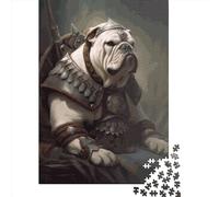 1000 Piece Rectangular Jigsaw Puzzles for Adults English Bulldog Viking Creative Jigsaw Challenge Toy Puzzles for Adults 1000pcs (75x50cm)