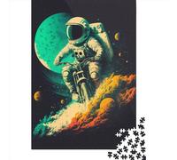 1000 Piece Rectangular Jigsaw Puzzles for Adults Funny Astronaut And Motor Creative Jigsaw Challenge Toy Puzzles for Adults 1000pcs (75x50cm)