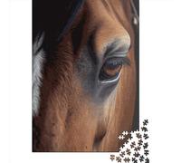 1000 Piece Rectangular Jigsaw Puzzles for Adults Horse Close Up Creative Jigsaw Challenge Toy Puzzles for Adults 1000pcs (75x50cm)
