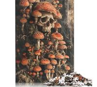 1000 Piece Rectangular Jigsaw Puzzles for Adults Skull Mushrooms Death Creative Jigsaw Challenge Toy Puzzles 1000pcs (38x26cm)