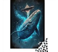1000 Piece Rectangular Jigsaw Puzzles for Adults Space Whale Painting Creative Jigsaw Challenge Toy Puzzles for Adults 1000pcs (75x50cm)
