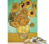 1000 Piece Rectangular Jigsaw Puzzles for Adults Sunflowers Van Gogh Creative Jigsaw Challenge Toy Puzzles 1000pcs (38x26cm)