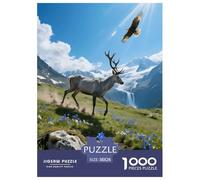 1000 Piece Red Deer Jigsaw Puzzle for Adults - Family Fun, Family Game, Bald Eagle Puzzle, Decoration Birthday Gifts 38x26cm/1000pcs