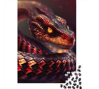 1000 Piece Red Fire Snake Jigsaw Puzzlesfor Adults Puzzle Jigsaws for Adults Unique Home Decor And Gifts 1000pcs (75x50cm)