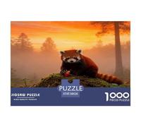 1000 Piece Red Panda Jigsaw Puzzle for Adults - A Mindful Challenge, Family Game, Moss Puzzle, Home Decoration Gifts 38x26cm/1000pcs