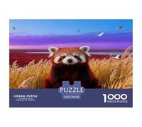 1000 Piece Red Panda Jigsaw Puzzle for Adults - A Mindful Challenge, Family Game, Reed Bed Jigsaws, Decoration Unique Gift 70x50cm/1000pcs