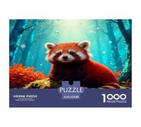 1000 Piece Red Panda Jigsaw Puzzle for Adults - A Mindful Challenge, Family Game, Woods Puzzle, Home Decoration Gifts 52x38cm/1000pcs