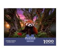 1000 Piece Red Panda Jigsaw Puzzle for Adults - Challenging Brain Teaser, Ancient Woods Puzzles, Decoration Birthday Gifts 70x50cm/1000pcs