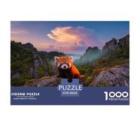 1000 Piece Red Panda Jigsaw Puzzle for Adults - Challenging Brain Teaser, Stone Forest Plants Puzzles, Home Decoration Unique Gift 38x26cm/1000pcs