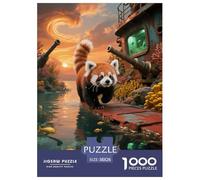1000 Piece Red Panda Jigsaw Puzzle for Adults - Family Fun, Family Happy Game, Autumn Shipwreck Puzzle, Decoration Gifts 38x26cm/1000pcs