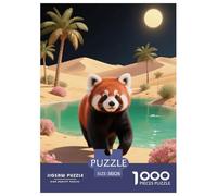 1000 Piece Red Panda Jigsaw Puzzle for Adults - Family Fun, Family Happy Game, Desert Oasis Jigsaws, Decoration Birthday Gifts 38x26cm/1000pcs