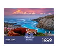 1000 Piece Red Panda Jigsaw Puzzle for Adults - Relaxation & Focus, Family Game, Coast Puzzle, Decoration Unique Gift 70x50cm/1000pcs