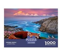 1000 Piece Red Panda Jigsaw Puzzle for Adults - Relaxation & Focus, Family Game, Coast Puzzle, Home Decoration Unique Gift 52x38cm/1000pcs