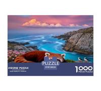 1000 Piece Red Panda Jigsaw Puzzle for Adults - Relaxation & Focus, Family Game, Coast Puzzles, Home Decoration Birthday Gifts 38x26cm/1000pcs