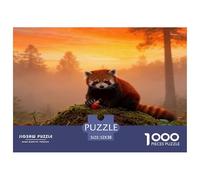 1000 Piece Red Panda Jigsaw Puzzle for Adults - Relaxation & Focus, Family Game, Moss Puzzle, Decoration Gifts 52x38cm/1000pcs
