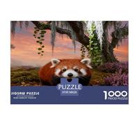 1000 Piece Red Panda Jigsaw Puzzle for Adults - Relaxation & Focus, Family Game, Moss Puzzle, Decoration Unique Gift 38x26cm/1000pcs