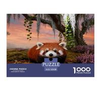 1000 Piece Red Panda Jigsaw Puzzle for Adults - Relaxation & Focus, Family Game, Moss Puzzle, Home Decoration Birthday Gifts 52x38cm/1000pcs