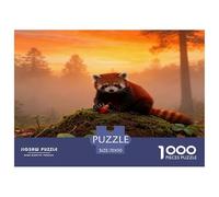 1000 Piece Red Panda Jigsaw Puzzle for Adults - Relaxation & Focus, Family Game, Moss Puzzles, Home Decoration Birthday Gifts 70x50cm/1000pcs