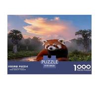 1000 Piece Red Panda Jigsaw Puzzle for Adults - Relaxation & Focus, Family Game, River Plants Puzzle, Decoration Unique Gift 38x26cm/1000pcs