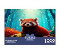 1000 Piece Red Panda Jigsaw Puzzle for Adults - Relaxation & Focus, Family Game, Woods Puzzle, Decoration Birthday Gifts 38x26cm/1000pcs