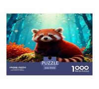 1000 Piece Red Panda Jigsaw Puzzle for Adults - Relaxation & Focus, Family Game, Woods Puzzles, Home Decoration Gifts 70x50cm/1000pcs