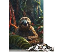 1000 Piece 'Resting Three Toed Sloth Square Puzzles for Adults And Wooden Puzzles Family Activity 1000pcs (75x50cm)