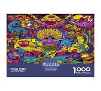 1000 Piece Restless Graffiti Game Puzzle Great Gift for Adults Educational Games Home Decoration Brainteasing The Mad Face Graffiti Jigsaw Puzzle for Adults 70x50cm/1000pcs